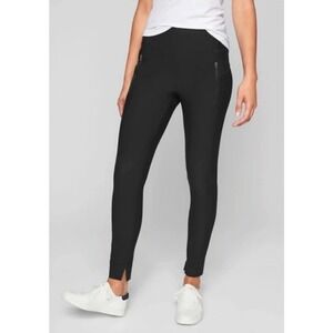 Athleta Steller Tight Pants Women's 8T Tall Black Ankle Zippers